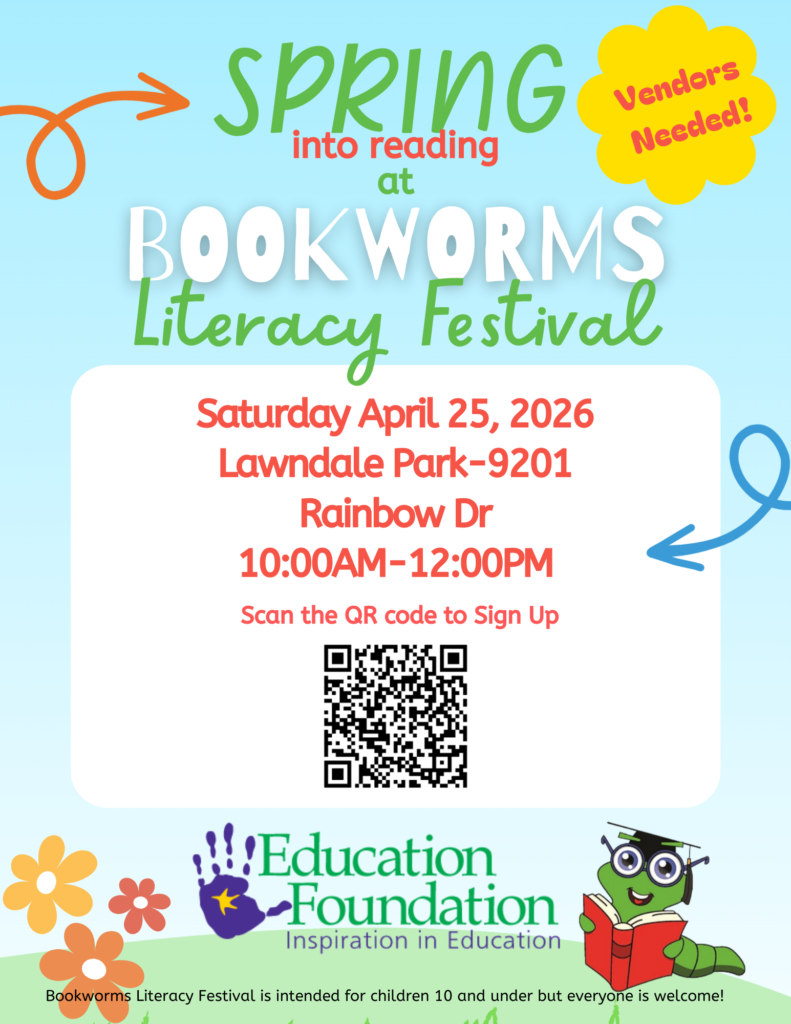 Bookworms Literacy Festival Flyer