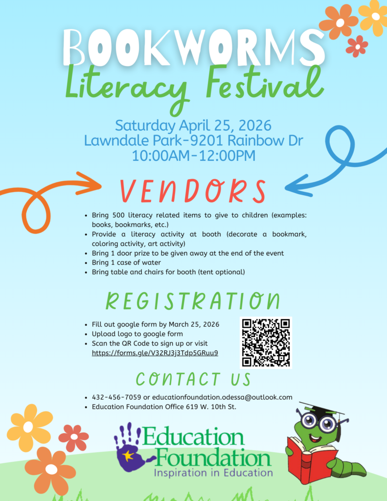 Bookworms Literacy Festival Flyer Back